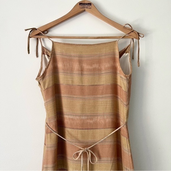 Striped Empire Waist Ruffle Fringe Hem Dress Size XS - Picture 7 of 9